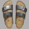 Ciabatte Birkenstock Arizona Donna Nero Metallico Stretta Fit