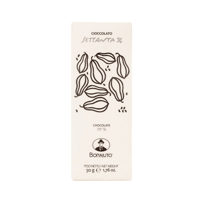 Cioccolato 70% | Artigianale - Fatto a mano a Modica, Sicilia | Senza glutine | Bonajuto | 50g