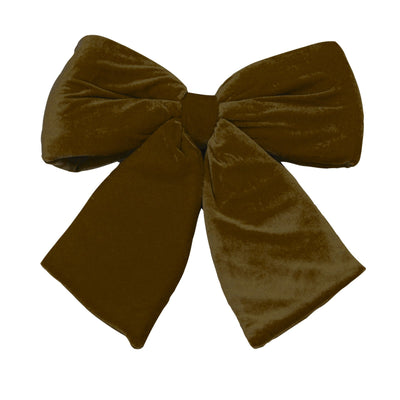 Fiocco imbottito in velluto Marrone decorazione natalizia per albero e ghirlanda dietro porta