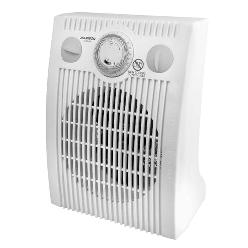 Clock Termoventilatore Potenza 1700-2000W Timer 24 Ore Termostato Regolabile Ventilazione