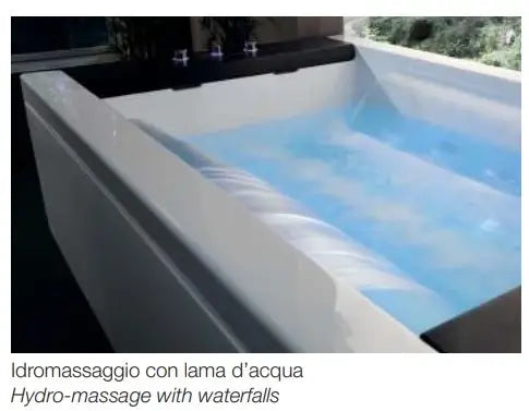 COLACRIL VITTORIA Vasca Idromassaggio Con Doppia Cascata 200x90 - Shopbagno.it