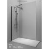 Parete Walk In Profili Neri H200 Anticalcare 6mm Trasparente - Shopbagno.it