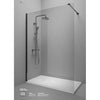 Parete Walk In Profili Neri H200 Anticalcare 6mm Trasparente - Shopbagno.it