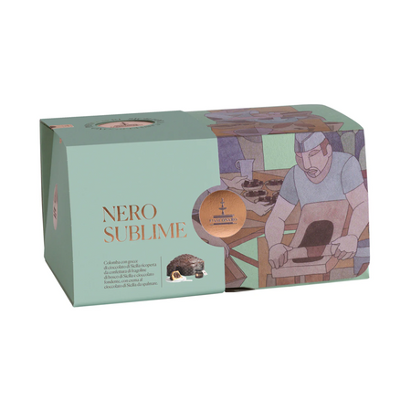Colomba Nero Sublime | Lievitazione naturale 36 ore | Fiasconaro, Sicilia | 1kg