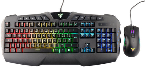 Combo Tastiera e Mouse T20 - Membrana- RGB- Multimediale- Mouse con software- RGB- Sensore P3212