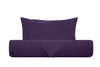 Parure copripiumino in puro lino stone washed Viola