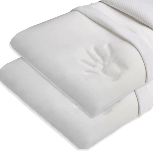 Coppia Cuscini Guanciale 42x72x11 cm in Memory Foam Bianco B48 - Passarelli Biancheria