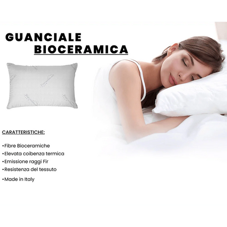Coppia Cuscini Guanciale in Memory Foam Bioceramica Grigio Chiaro B28 - Passarelli Biancheria