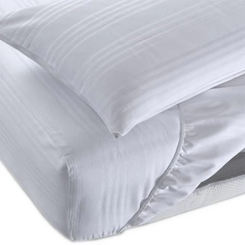 Coprimaterasso in Cotone Rigato con angoli 2501S - dimensioni varie