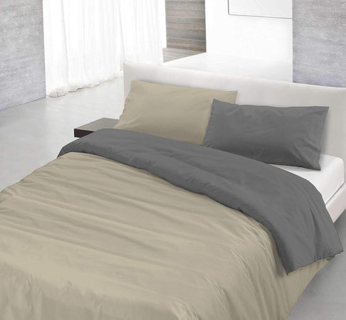 Copripiumino Singolo in Puro Cotone Double Face Made in Italy B27 - Passarelli Biancheria