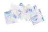 Set 6 tovaglioli da tavola 100% cotone stampa digitale, made in Italy CORALLI BLU