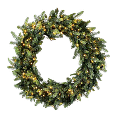 Ghirlanda Luxury con Microled retro porta natalizio in PE effetto Real Touch