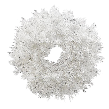 Ghirlanda di natale corona di Pino gelato Bianco decorazione natalizia Ø 40 cm