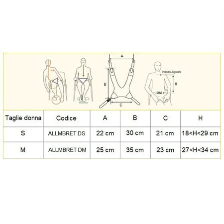 Corpetto a bretellaggio standard donna Allmobility