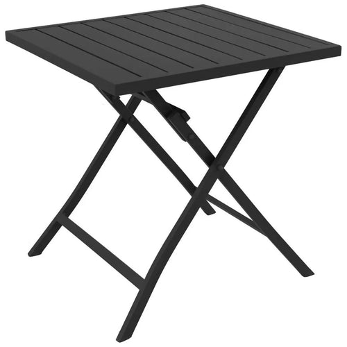 Tavolino pieghevole Copacabana per esterno e giardino, in alluminio da 70 cm