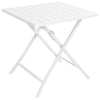 Tavolino pieghevole Copacabana per esterno e giardino, in alluminio da 70 cm
