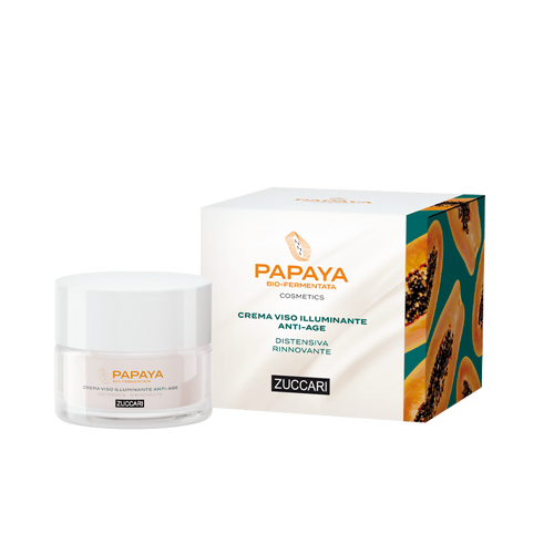 papaya bio fermentata cosmetics crema viso illuminante anti-age distensiva rinnovante 50 ml zuccari