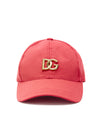Dolce & Gabbana Cappellino Baseball Rosso con Logo Gold DG da uomo