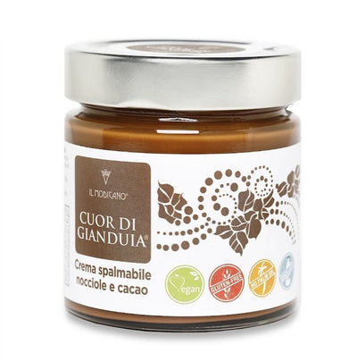 Il Modicano - Crema spalmabile BIO nocciole e cacao – Cuor di gianduia - 180 gr