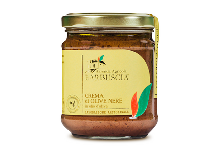 Barbuscia - Crema di olive nere in olio di oliva 190 gr