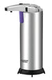 Dispenser Sapone Automatico CROMO Sensore Infrarossi Acciaio Inox 3 Modalità Impermeabile