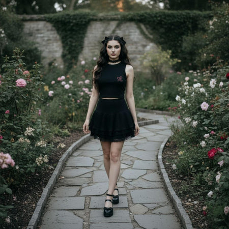 Crop Top Ghettoblaster Fiocco black