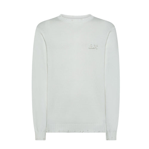 SUN68 maglioni donna sun68 - sweater vintage broken - bianco da uomo