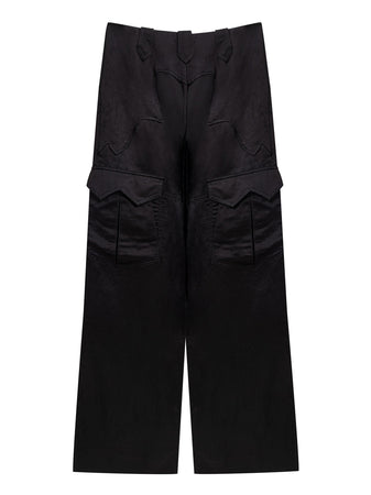 Tom Ford Pantalone Cargo in Viscosa Nera da donna