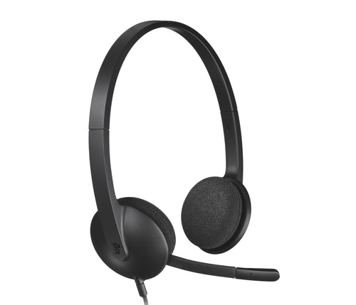 Cuffia con microfono LOGITECH RETAIL - H340 USB Nero
