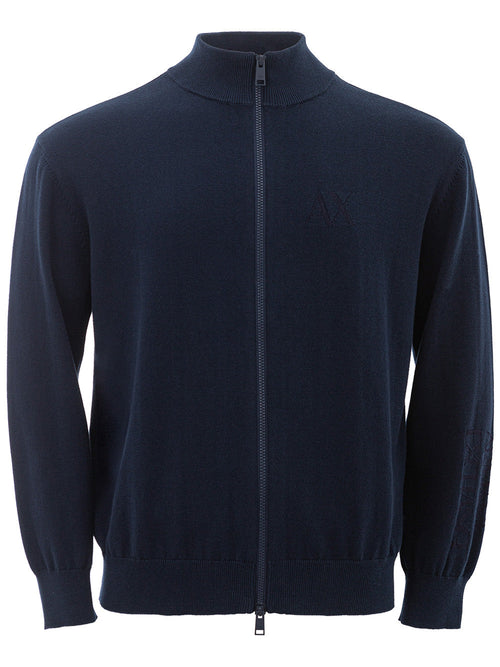 Armani Exchange Maglioncino in Cotone con zip da uomo