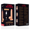 Cyber Silicock fallo realistico vibrante in silicone con testicoli e ventosa funzione di up&down tipo sex machine