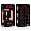 Cyber Silicock fallo realistico vibrante rotante in silicone con testicoli e ventosa funzione di rotazione tipo sex machine