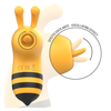Vibratore stimolatore del clitoride a forma di ape vibrante in silicone con lingua oscillante
