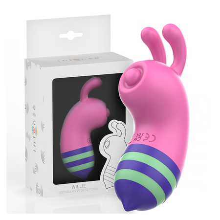 Vibratore stimolatore del clitoride a forma di ape vibrante in silicone con bottone oscillante