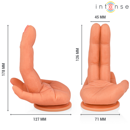 INTENSE LEELA stimolatore punto G flessibile mano in silicone super morbido 12,6 CM