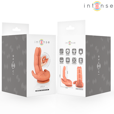 INTENSE LEELA stimolatore punto G flessibile mano in silicone super morbido 12,6 CM