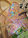 Ciuffo luminoso catena microled Multicolore decorazione natalizie da interno h 200 cm