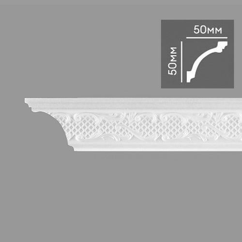 € 0,99ml *** STOCK *** Pacco da 110ml di cornice decorativa in polistirene compatto XPS 50X50mm D120/70 - Eternal Parquet
