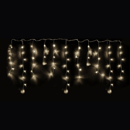 Tenda luminosa a led cascata da esterno decorazione natalizia 2,2 mt x h 80 cm