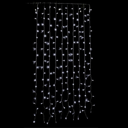 Tenda luminosa a led cascata da esterno decorazione natalizia 1 x h 2 mt