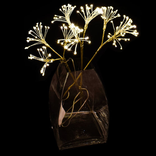 Set 3 rami luminosi 180 nanled bianco caldo luce fissa h 55 cm uso interno ed esterno