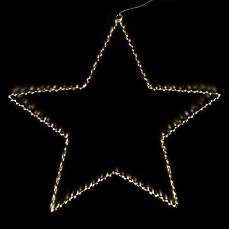 Stella luminosa in metallo con micro led decorazione natalizia da esterno