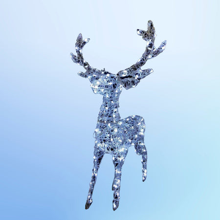 Renna luminosa a led decorazione natalizia per uso interno ed esterno h 110 cm