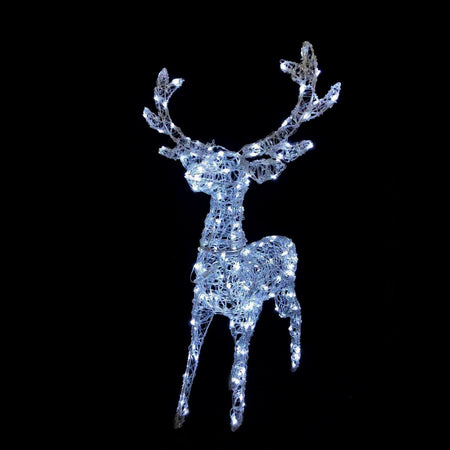 Renna luminosa a led decorazione natalizia per uso interno ed esterno h 110 cm