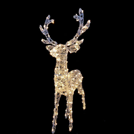 Renna luminosa a led decorazione natalizia per uso interno ed esterno h 110 cm