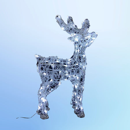Renna luminosa a led decorazione natalizia per uso interno ed esterno h 110 cm