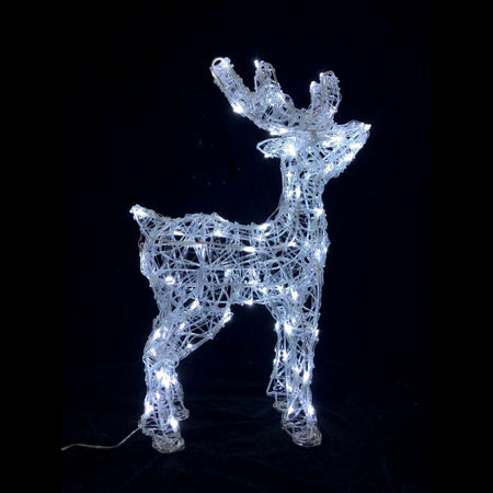 Renna luminosa a led decorazione natalizia per uso interno ed esterno h 110 cm