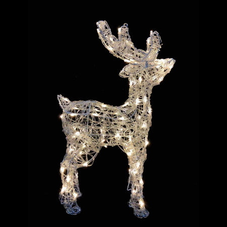 Renna luminosa a led decorazione natalizia per uso interno ed esterno h 110 cm
