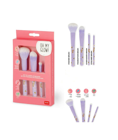 LEGAMI SET 4 PENNELLI PER IL TRUCCO BEE MAKEUP BRUSHES OH MY GLOW
