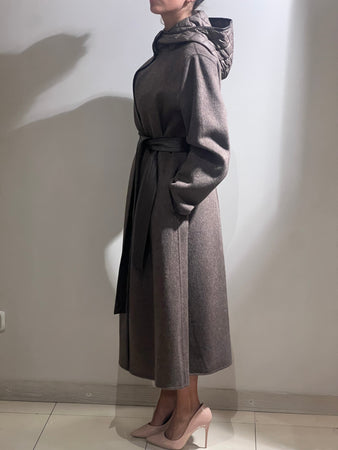 Cappotto Vicolo Fango con cintura